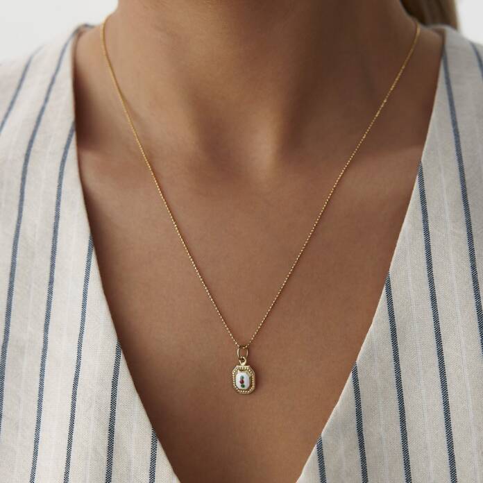 Beyaz Payon Kolye - 2