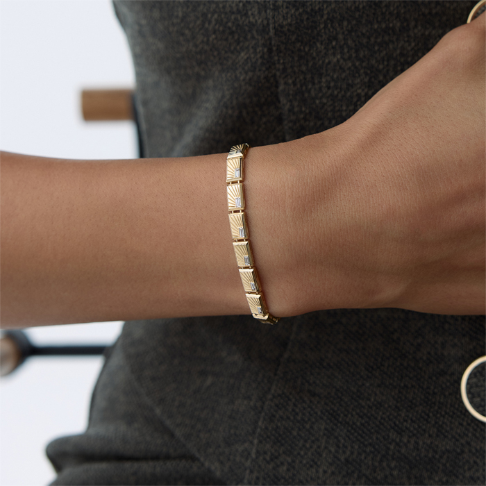 Beyaz Taşlı Nolara Bileklik - Mg Gold (1)