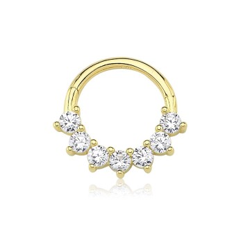 Beyaz Yedi Taşlı Helix Piercing - Alen (1)