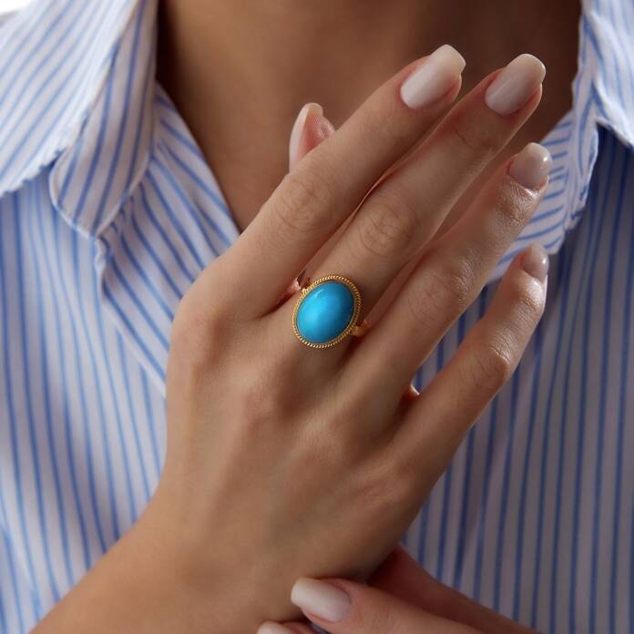 Big Bold Firuze Yüzük - 1