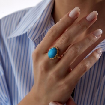 Big Bold Firuze Yüzük - 3