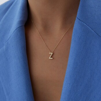 Big Bubble Harf Kolye - Melike