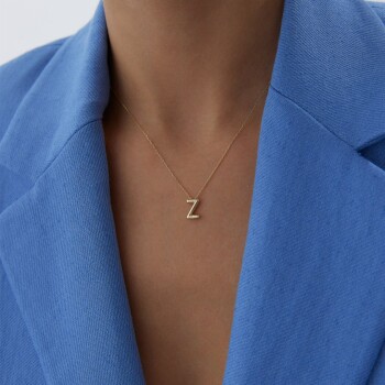 Big Bubble Harf Kolye - Melike (1)