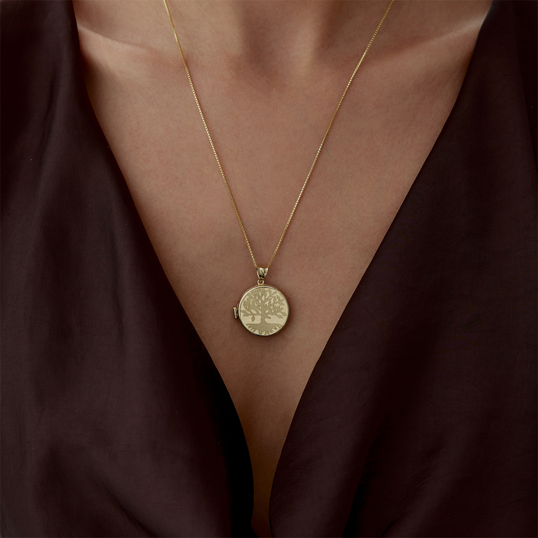 Big Hayat Ağacı Kapaklı Kolye - 1