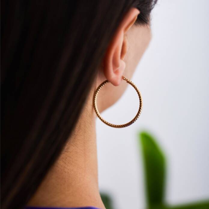 Big Piramit Halka Küpe - 1