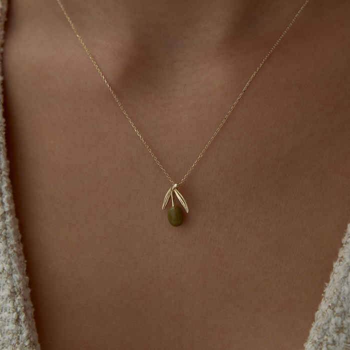 Big Yeşil Zeytin Kolye - Rayna (1)
