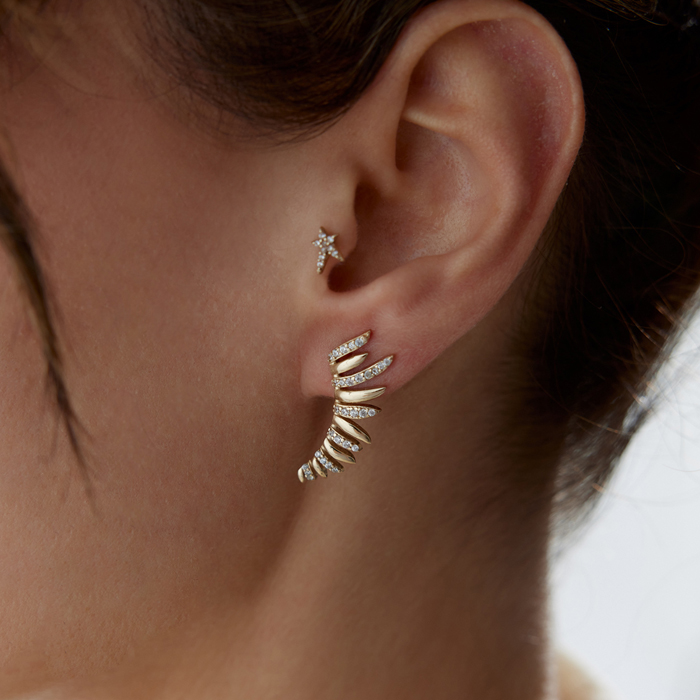 Birds Feather Küpe - Cemart