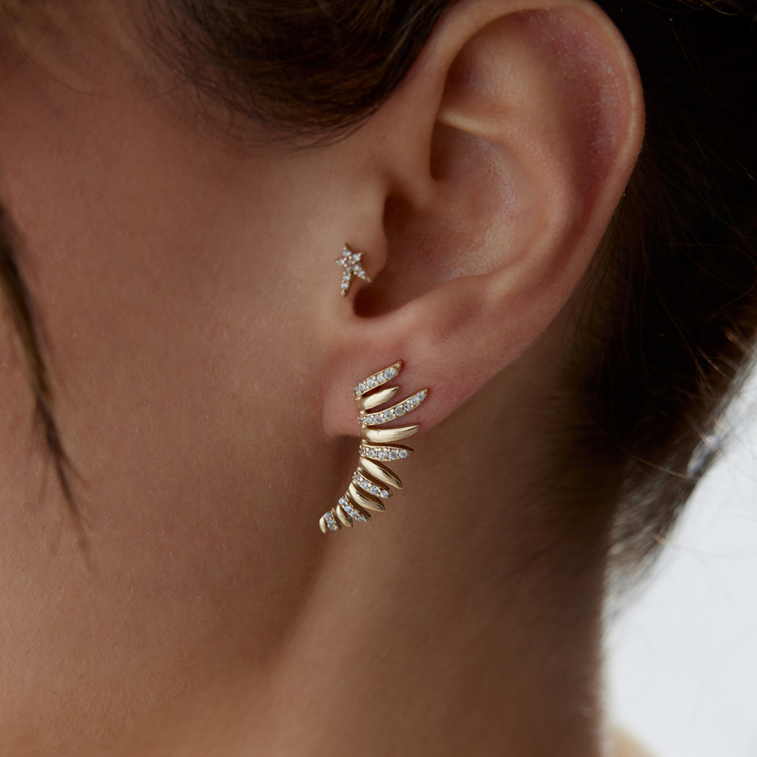 Birds Feather Küpe - 1