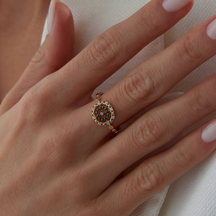 Black Flower Yüzük - 2