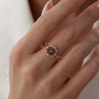 Black Flower Yüzük - 3