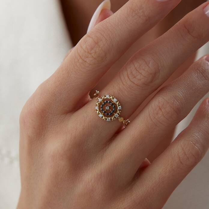 Black Flower Yüzük - 3