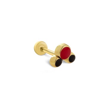 Black & Red Point Tragus Piercing - Alen
