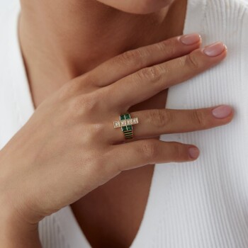 Bloom Green Yüzük - Gökhan Bera