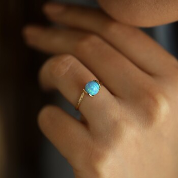 Blue Ay Taşı Yüzük - Mazal (1)