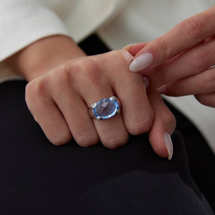 Blue Big Stone Yüzük - 2