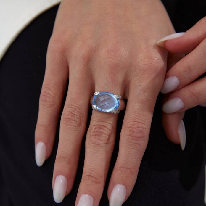 Blue Big Stone Yüzük - 3