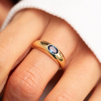 Blue Sıvama Bombe Yüzük - 1