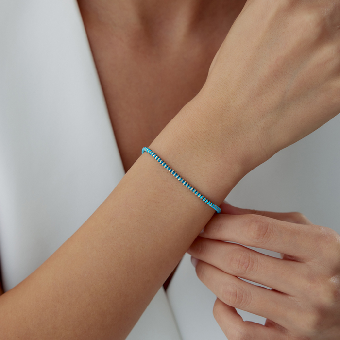 Blue Slim Bond Bileklik - Mg Gold (1)