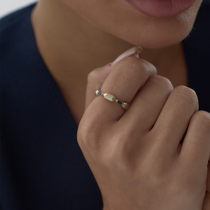 Blue Vera Axis Yüzük - Gökhan Bera