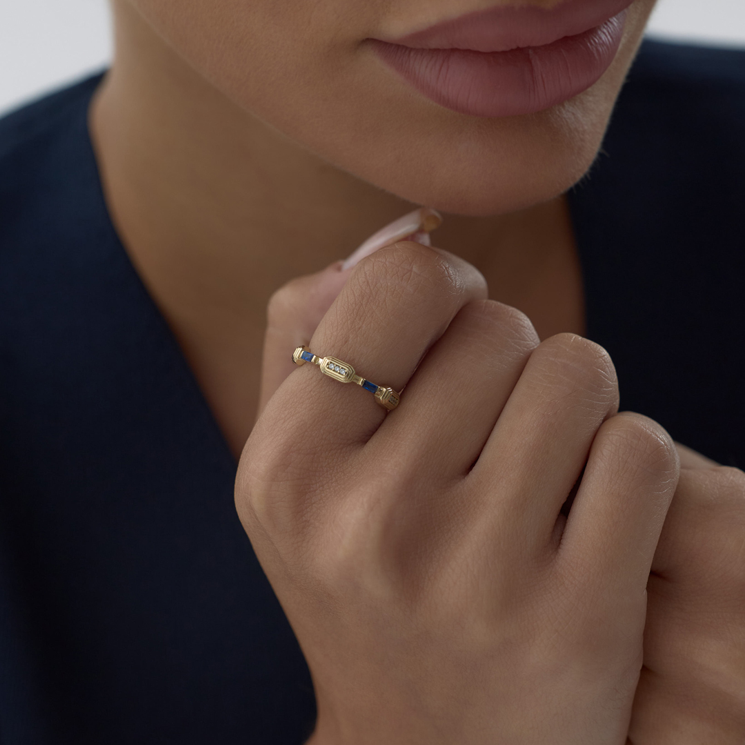 Blue Vera Axis Yüzük - 1