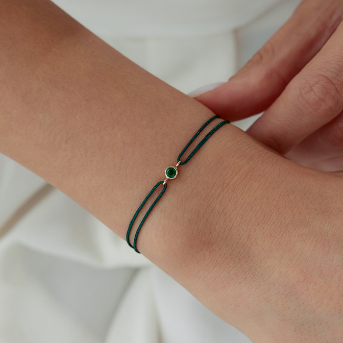 Boğa Burcu Tsavorite İpli Bileklik - Simoro (1)