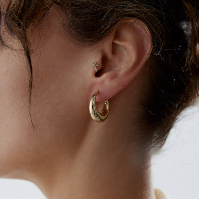 Bold Hollow Bombe Küpe - Rayna