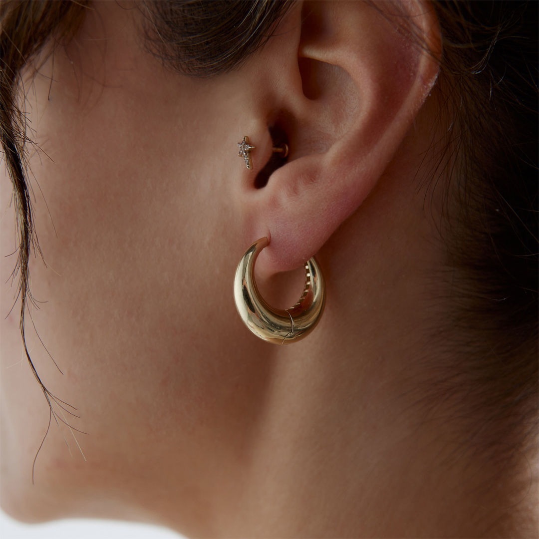 Bold Hollow Bombe Küpe - 2