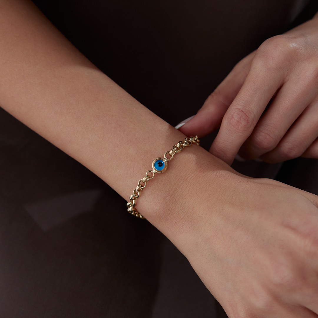 Bold Mavi Boncuk Göz Bileklik - 1