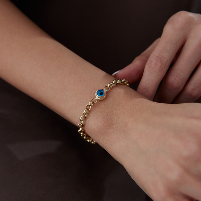 Bold Mavi Boncuk Göz Bileklik - Özçelik (1)