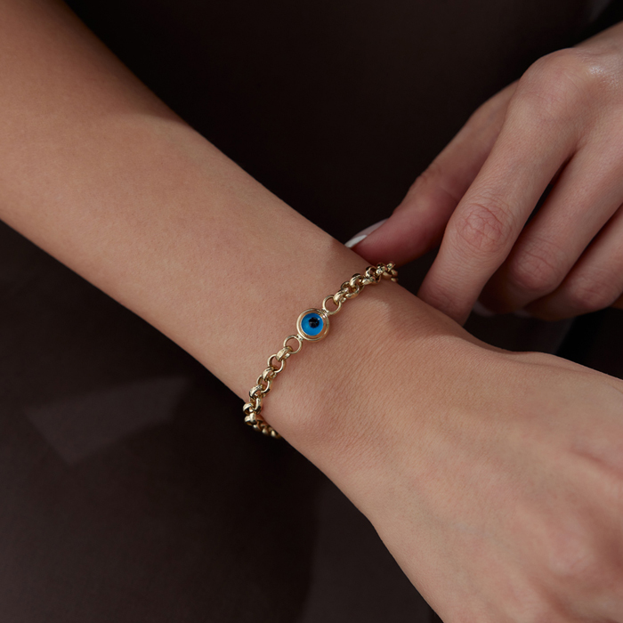 Bold Mavi Boncuk Göz Bileklik - Özçelik