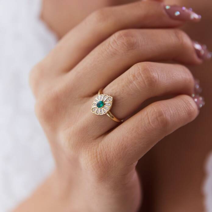 Bold Renkli Taşlı Yüzük - 1