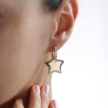 Bold Star Sallantılı Küpe - Yuşa