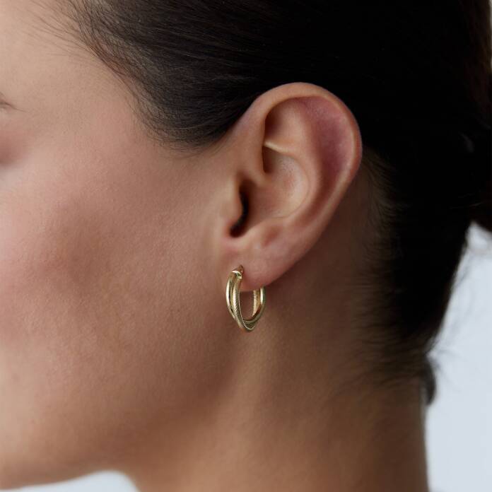 Bombe İkili Halka Küpe - 1