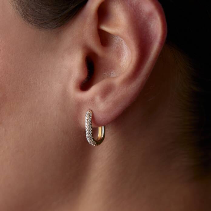 Bombe Taşlı Ataç Küpe - 1