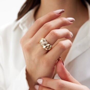 Bombe Taşlı Burgu Yüzük - Ali Altınbas