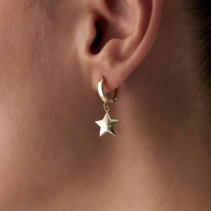 Bombe Yıldız Sallantılı Küpe - 1