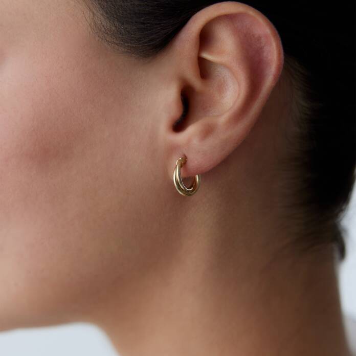 Bombeli Kıvrım Küpe - 1