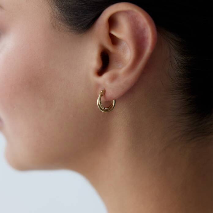 Bombeli Kıvrım Küpe - 2