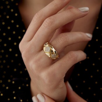 Bombeli Taşlı Kare Dizayn Yüzük - Ali Altınbas (1)