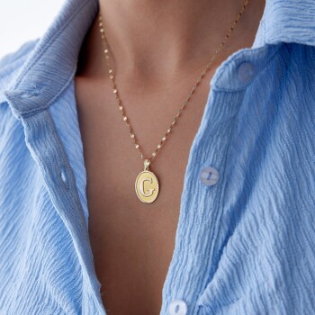 Boomerang Zincir Harf Kolye - Osman