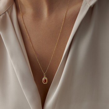 Bordo Payon Kolye - Uzun Hüseyin