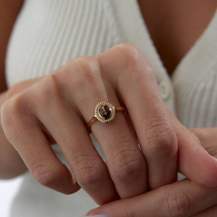 Bordo Payon Yüzük - 1