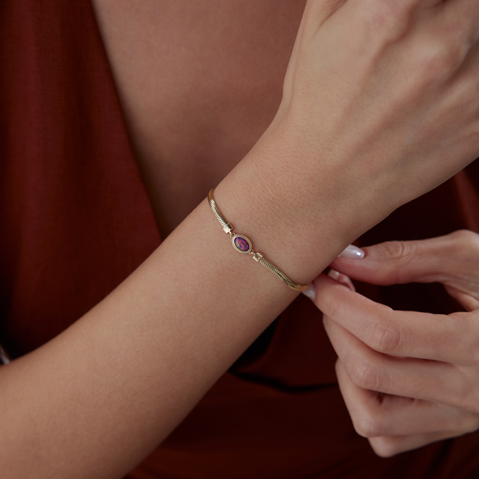 Boulder Opal Balık Sırtı Bileklik - 2