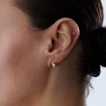 Bubbles Star Taşlı Küpe - Koçak