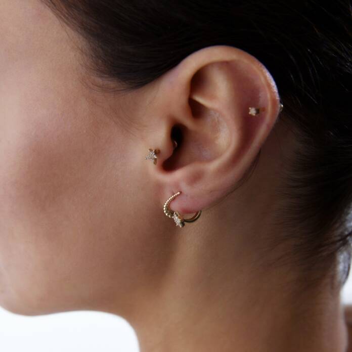 Bubbles Star Taşlı Küpe - 2