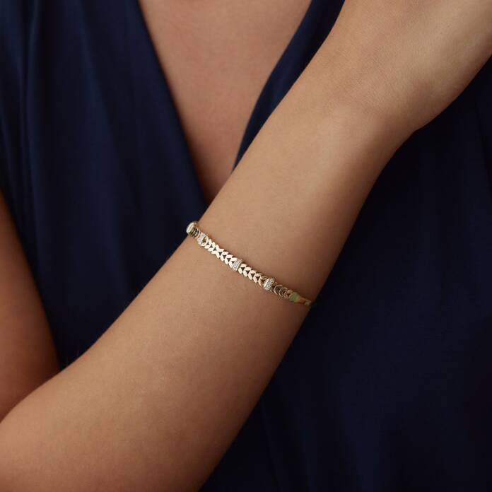 Buğday Taş Detaylı Kelepçe - 2