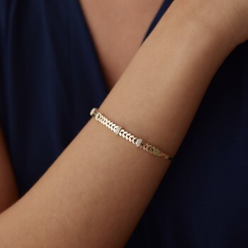 Buğday Taş Detaylı Kelepçe - 3