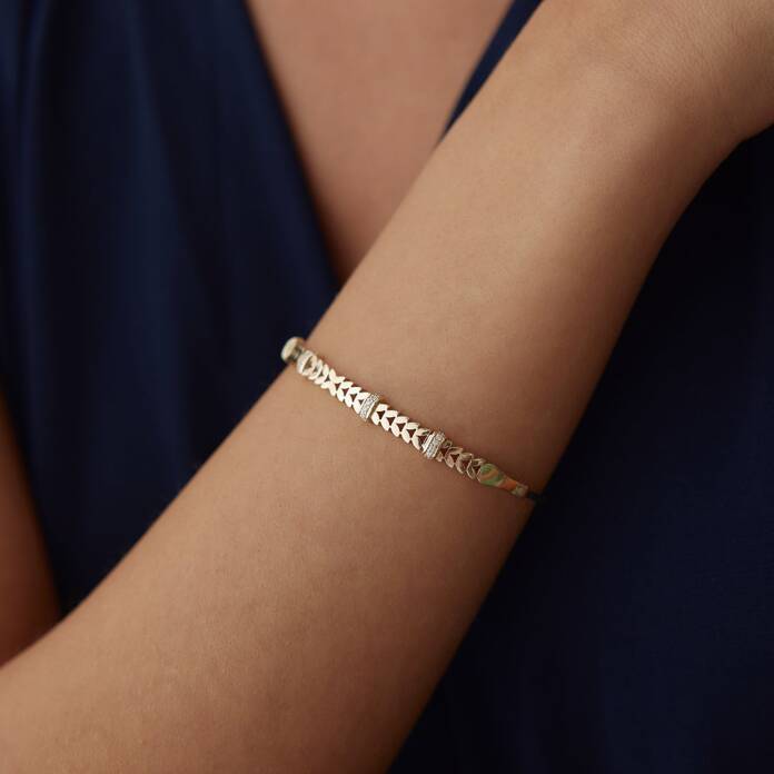 Buğday Taş Detaylı Kelepçe - 3