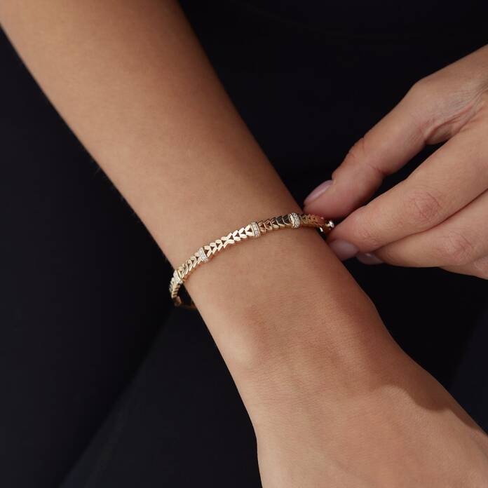 Buğday Taş Detaylı Kelepçe - 4