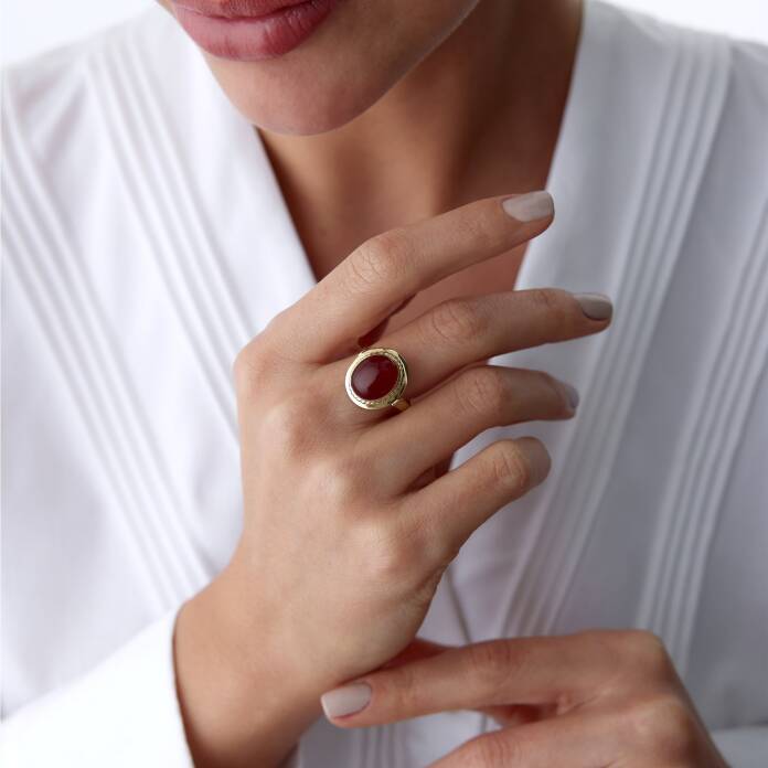 Burgu Akik Taşlı Yüzük - 3